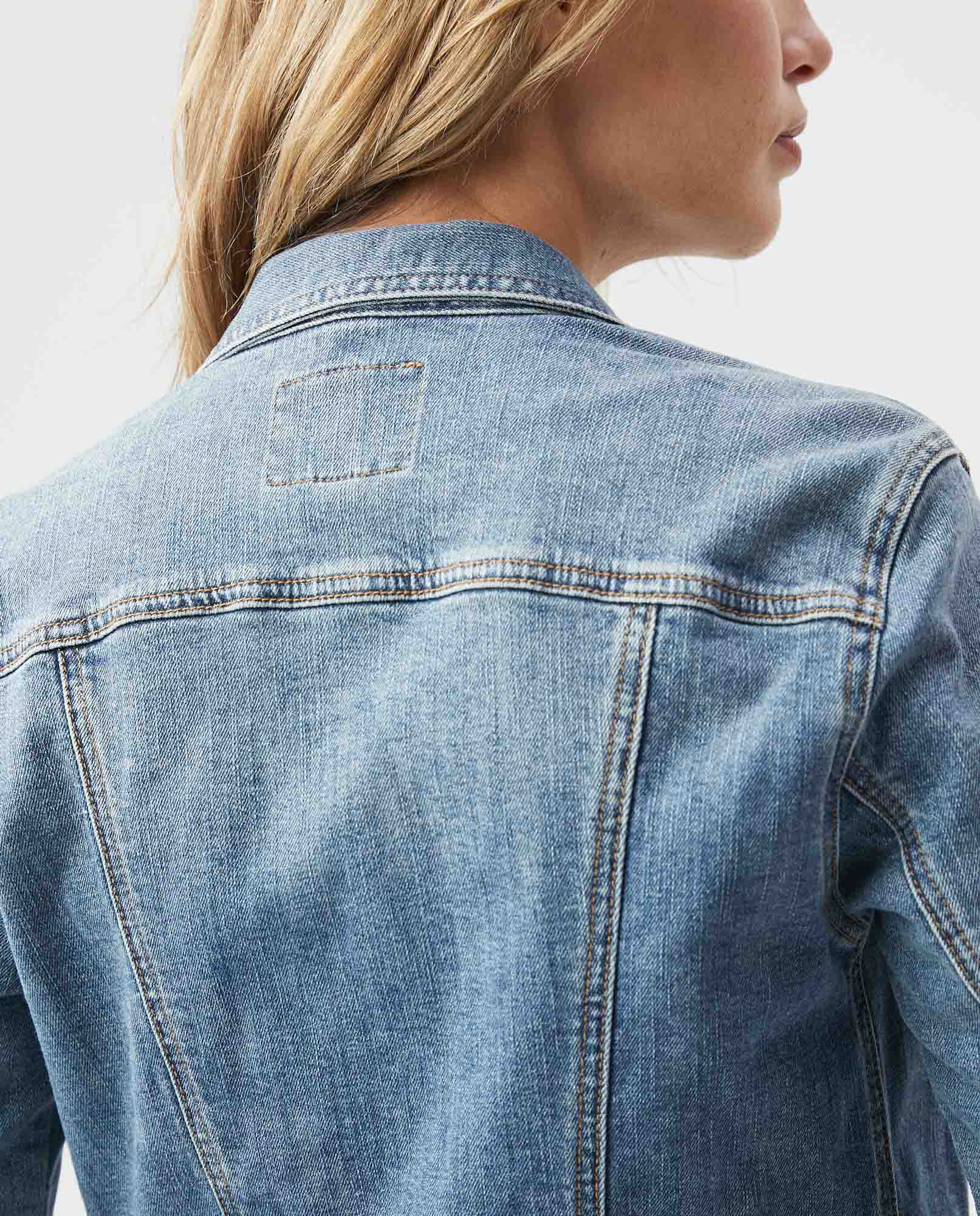 Women's Denim Jackets, Medium Wash - 5