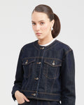Light Blue Denim Jacket Straight Fit for Women - Blue 421G001 - 1