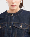 Light Blue Denim Jacket Straight Fit for Women - Blue 421G001 - 2