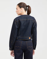 Light Blue Denim Jacket Straight Fit for Women - Blue 421G001 - 4