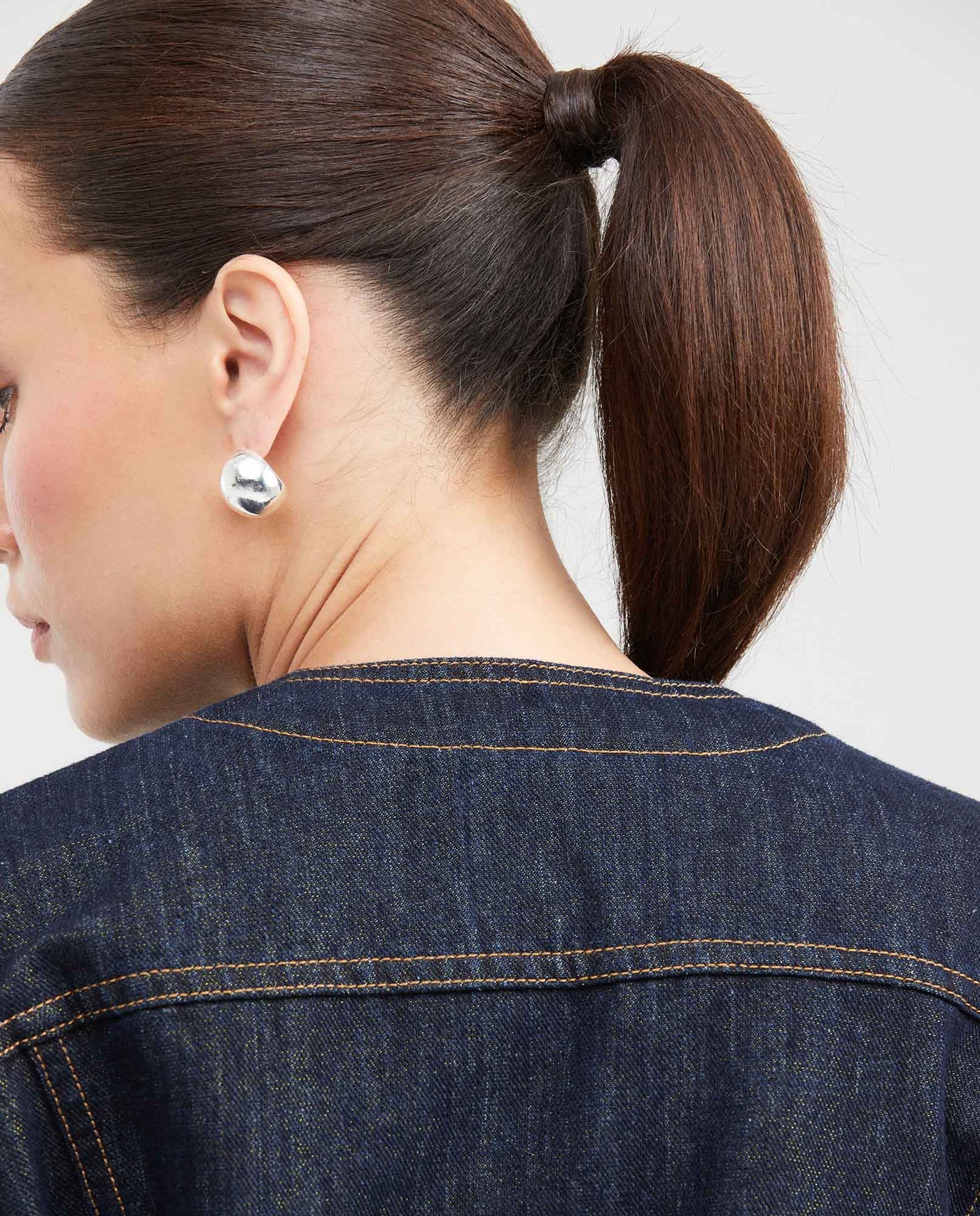 Light Blue Denim Jacket Straight Fit for Women - Blue 421G001 - 5