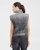 DENIM VEST IN GRAY