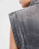 DENIM VEST IN GRAY