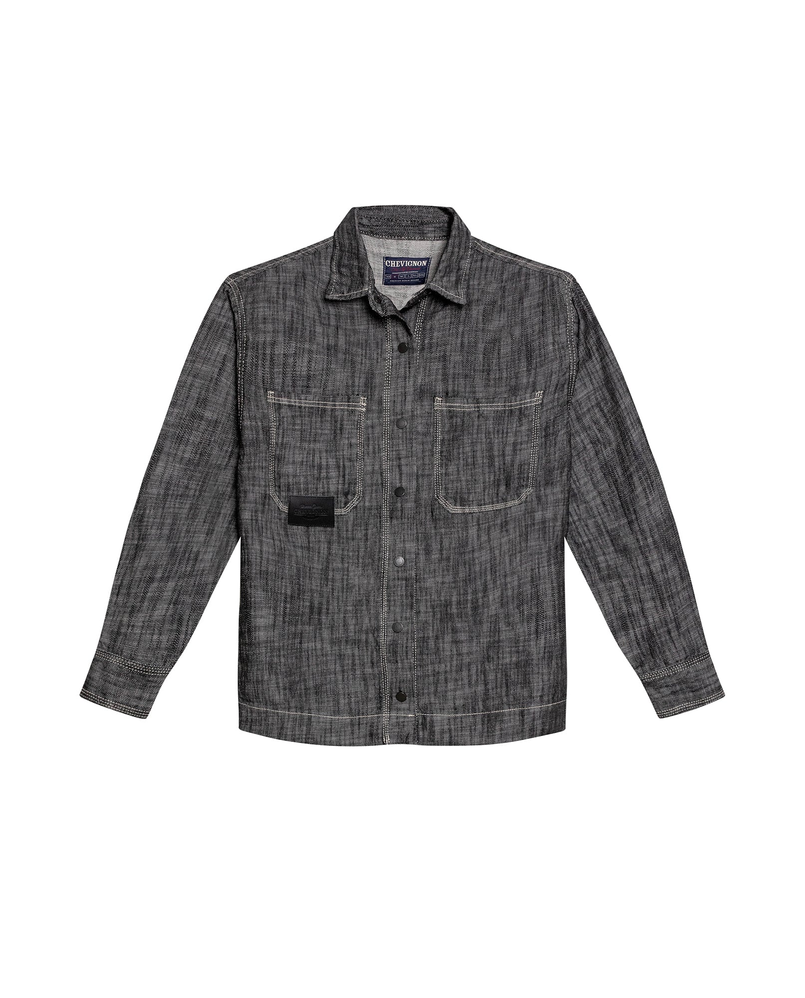 Womens Shirt Shacket Formal Silhouette Cotton Non-Stretch Gray Wash - Gray 63_421H000_GRI194305_3