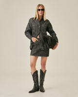 Womens Shirt Shacket Formal Silhouette Cotton Non-Stretch Gray Wash - Gray 63_421H000_GRI194305_4