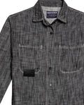 Womens Shirt Shacket Formal Silhouette Cotton Non-Stretch Gray Wash - Gray 63_421H000_GRI194305_8