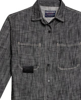 Womens Shirt Shacket Formal Silhouette Cotton Non-Stretch Gray Wash - Gray 63_421H000_GRI194305_8