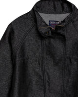 Womens Jacket High Collar Cotton Polyester Sheen Black Wash Mothers - Black 63_421H102_NEG194004_8