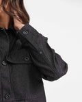 Black Denim Straight Fit Jacket for Women - Black 422G000 - 4