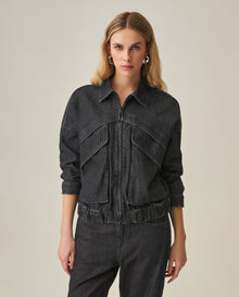 Women´s Denim Bomber Jacket - Gray 63_422H001_GRI194305_3