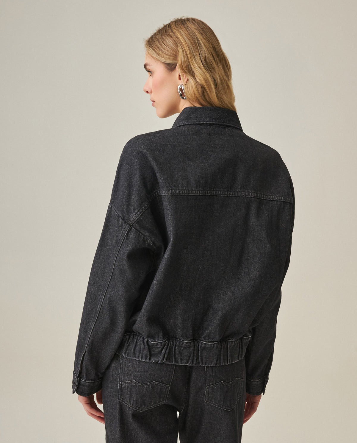 Women´s Denim Bomber Jacket - Gray 63_422H001_GRI194305_6