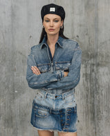 Womens Cropped Denim Jacket - Special Collection - Blue 63_422H200_AZU184140_0