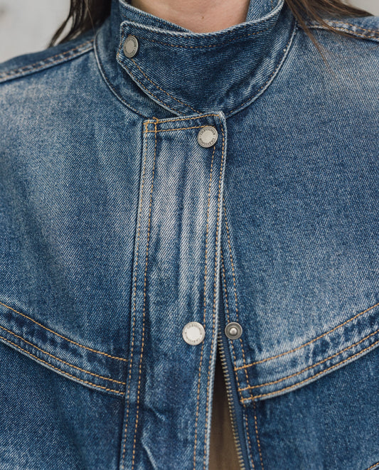 Womens Denim Bomber Jacket - Special Collection - Blue 63_422H202_AZU194052_3