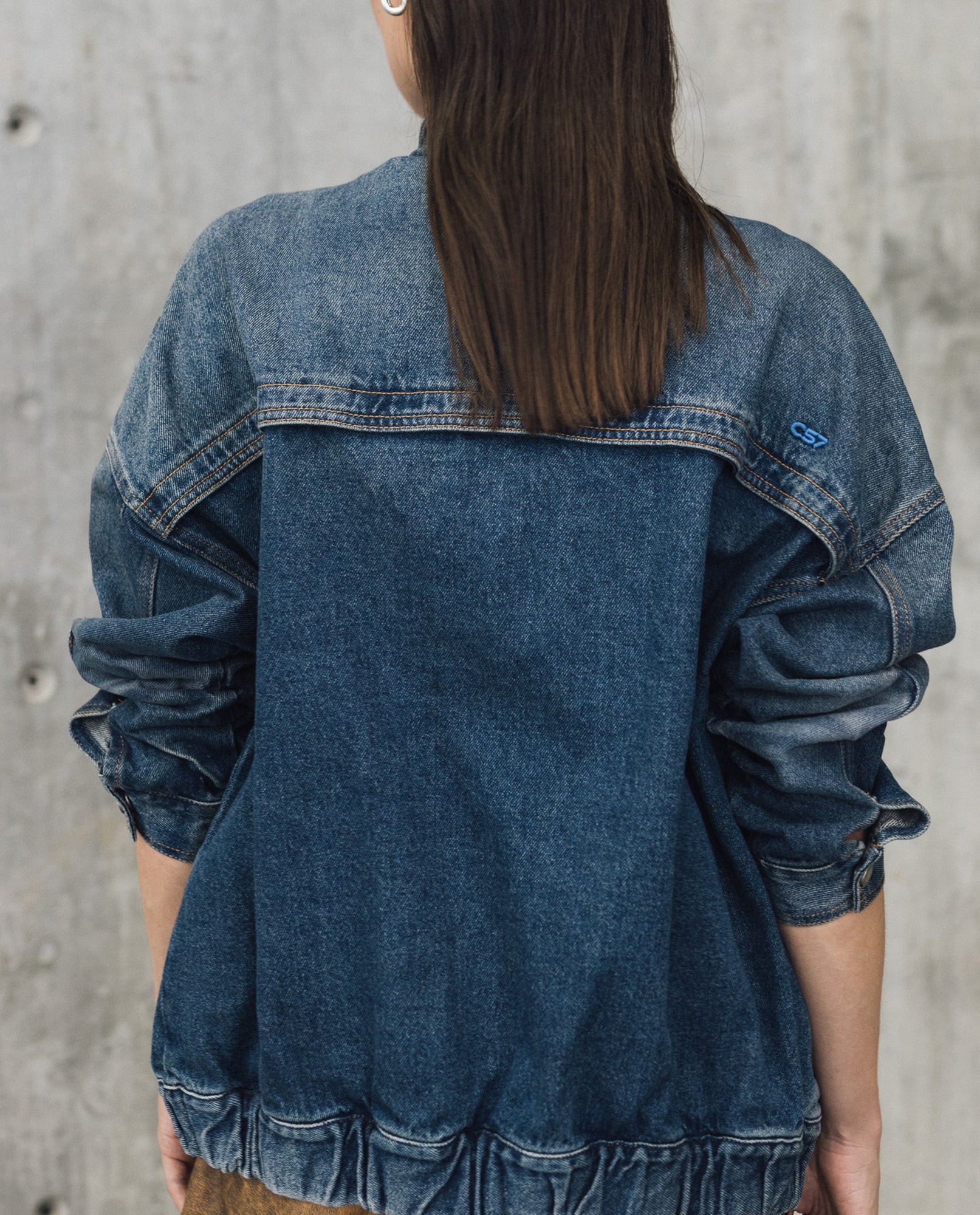 Womens Denim Bomber Jacket - Special Collection - Blue 63_422H202_AZU194052_5
