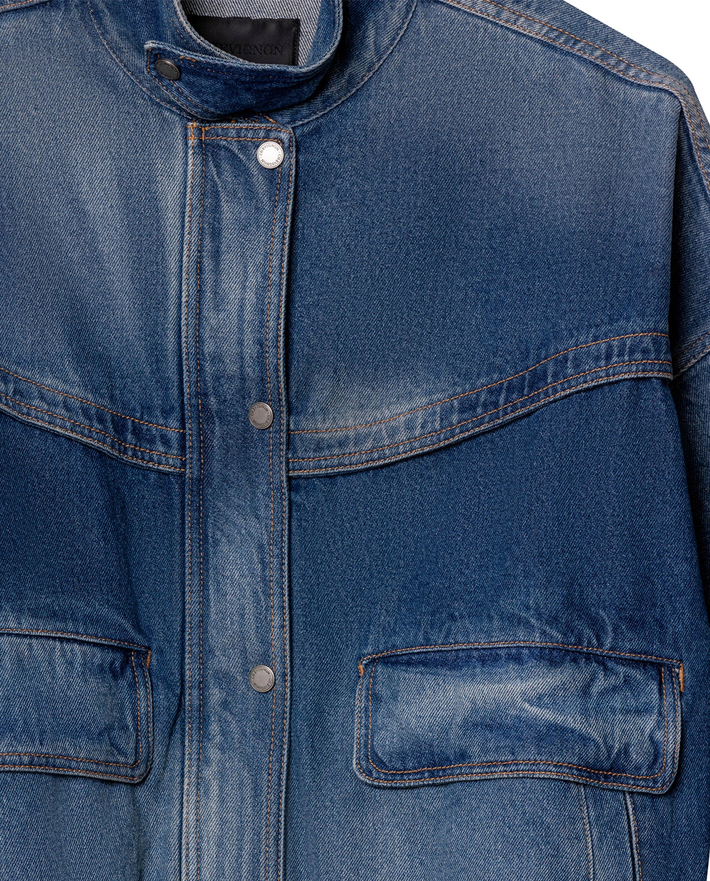 Womens Denim Bomber Jacket - Special Collection - Blue 63_422H202_AZU194052_7