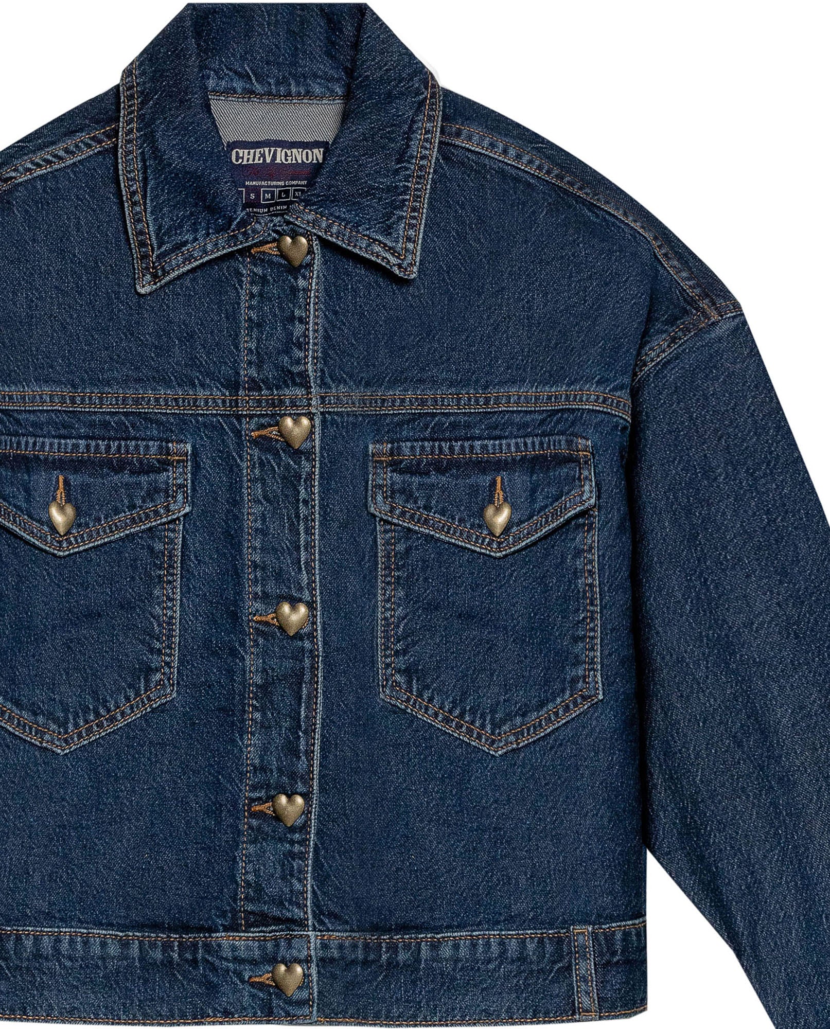 Women's Classic Trucker Denim Jacket Dark Wash in Cotton-Tencel Blend, Navigator 429G000 - 7