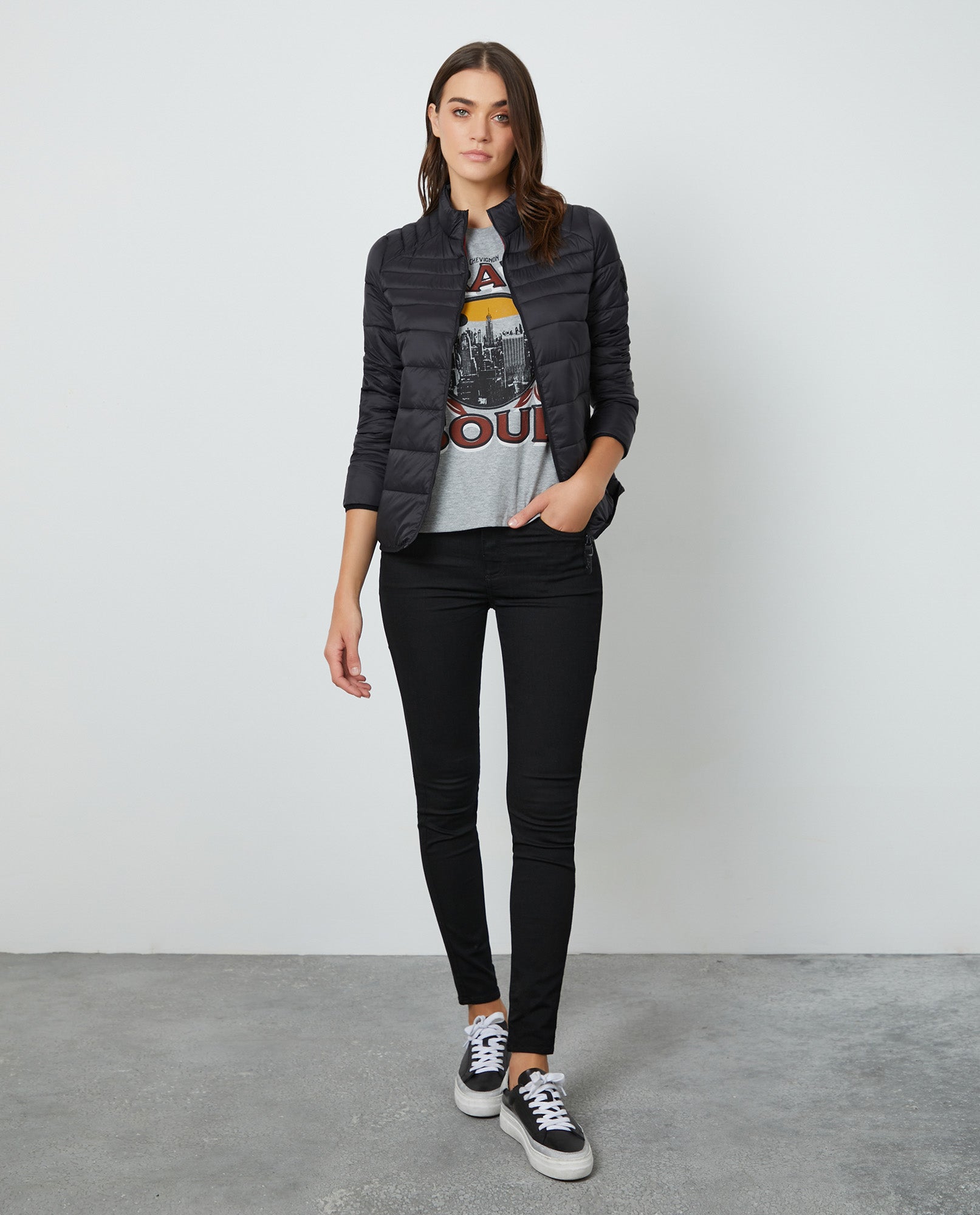 Women's Jeans de Algodón Elástico - Black 63_430E000_A02791_0