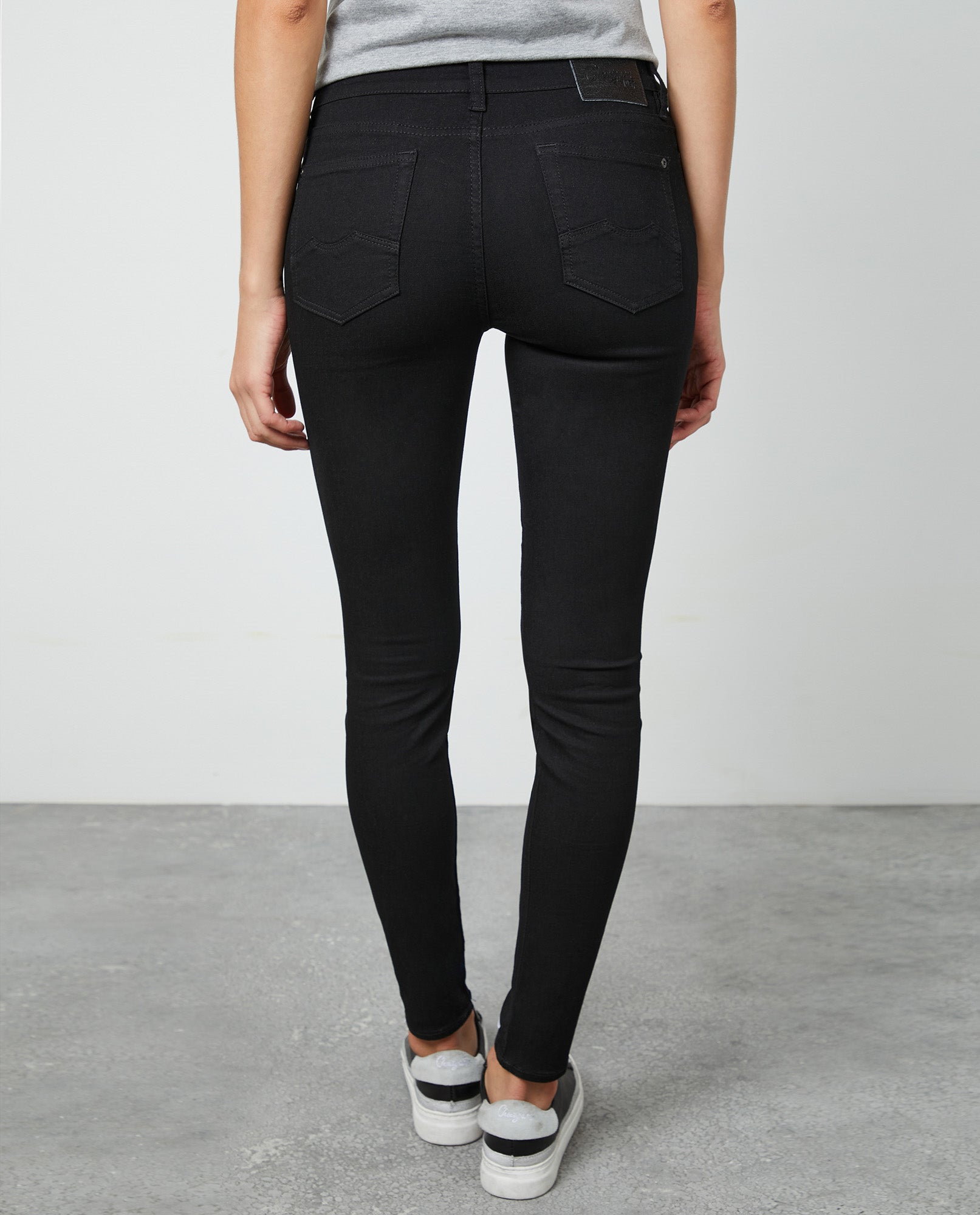 Women's Jeans de Algodón Elástico - Black 63_430E000_A02791_4