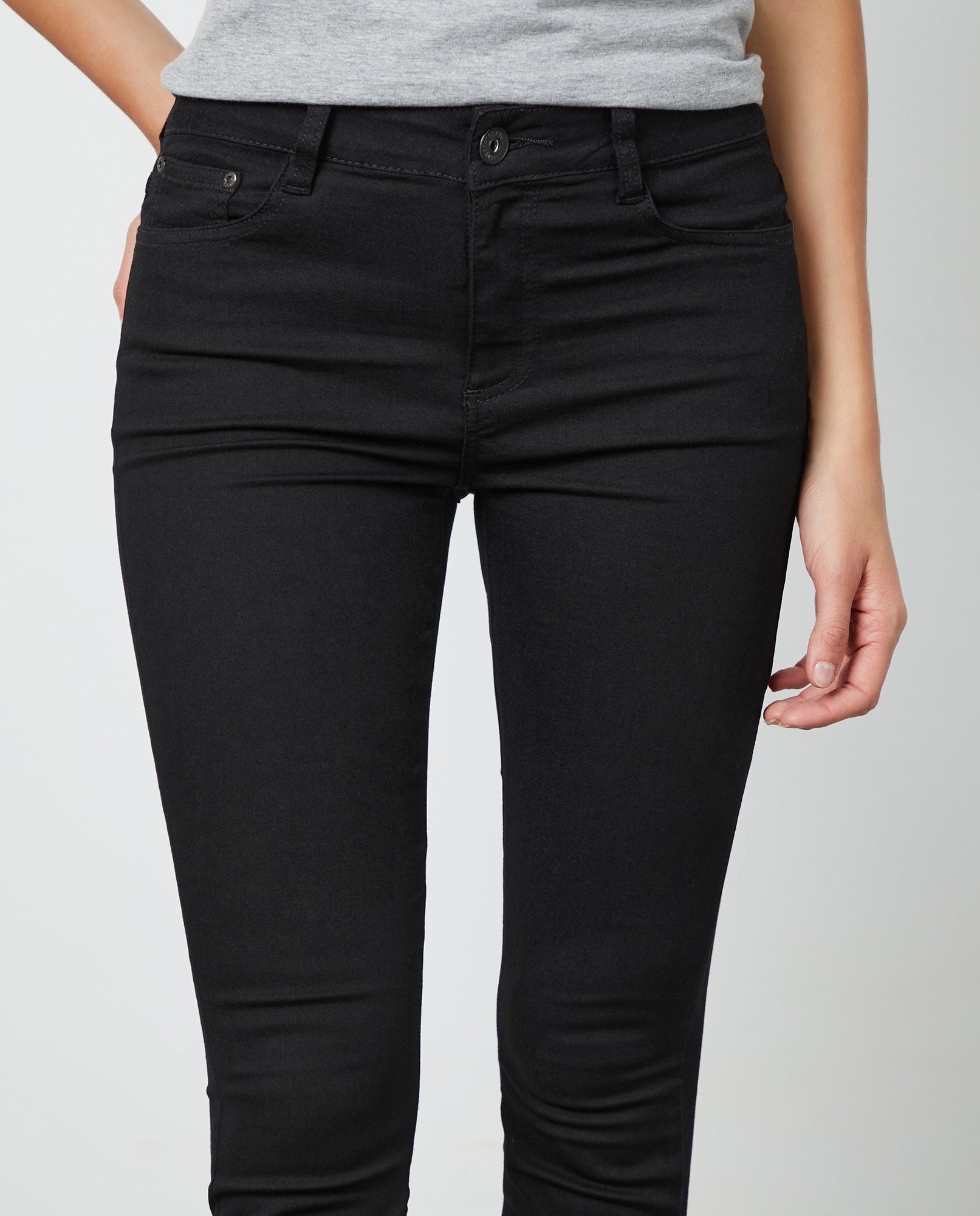 Women's Jeans de Algodón Elástico - Black 63_430E000_A02791_5