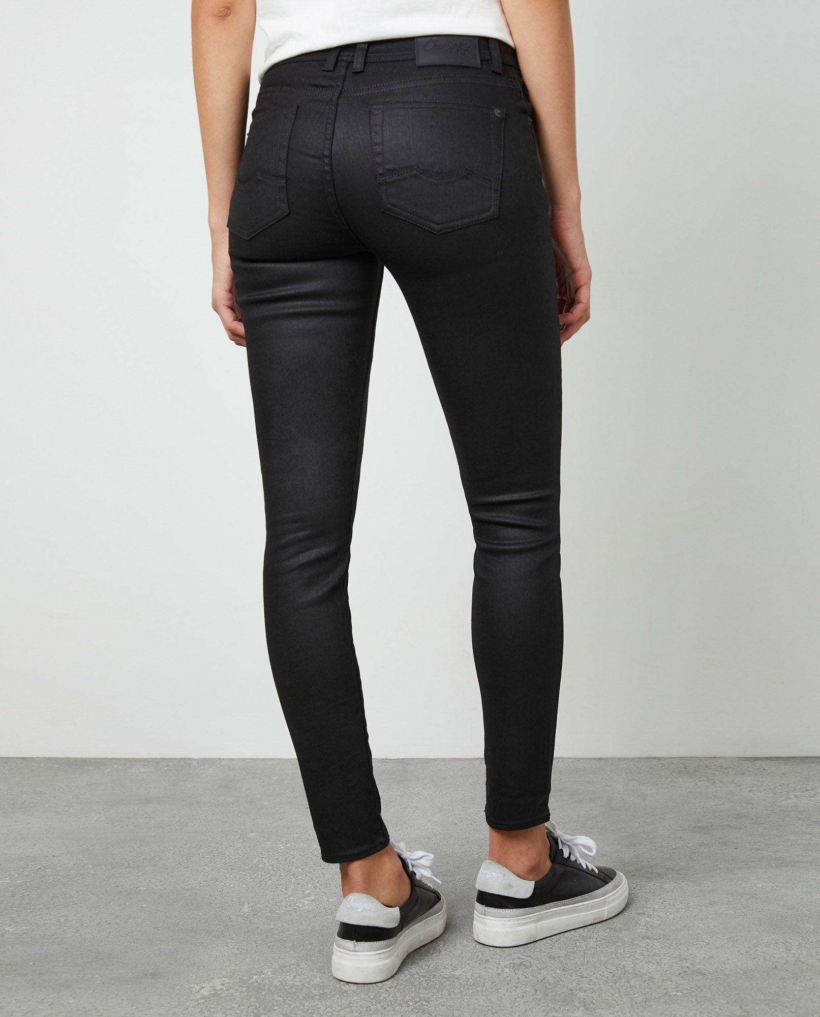 Women's Denim-High-rise Jeans, Black Wash 430E003 - 2