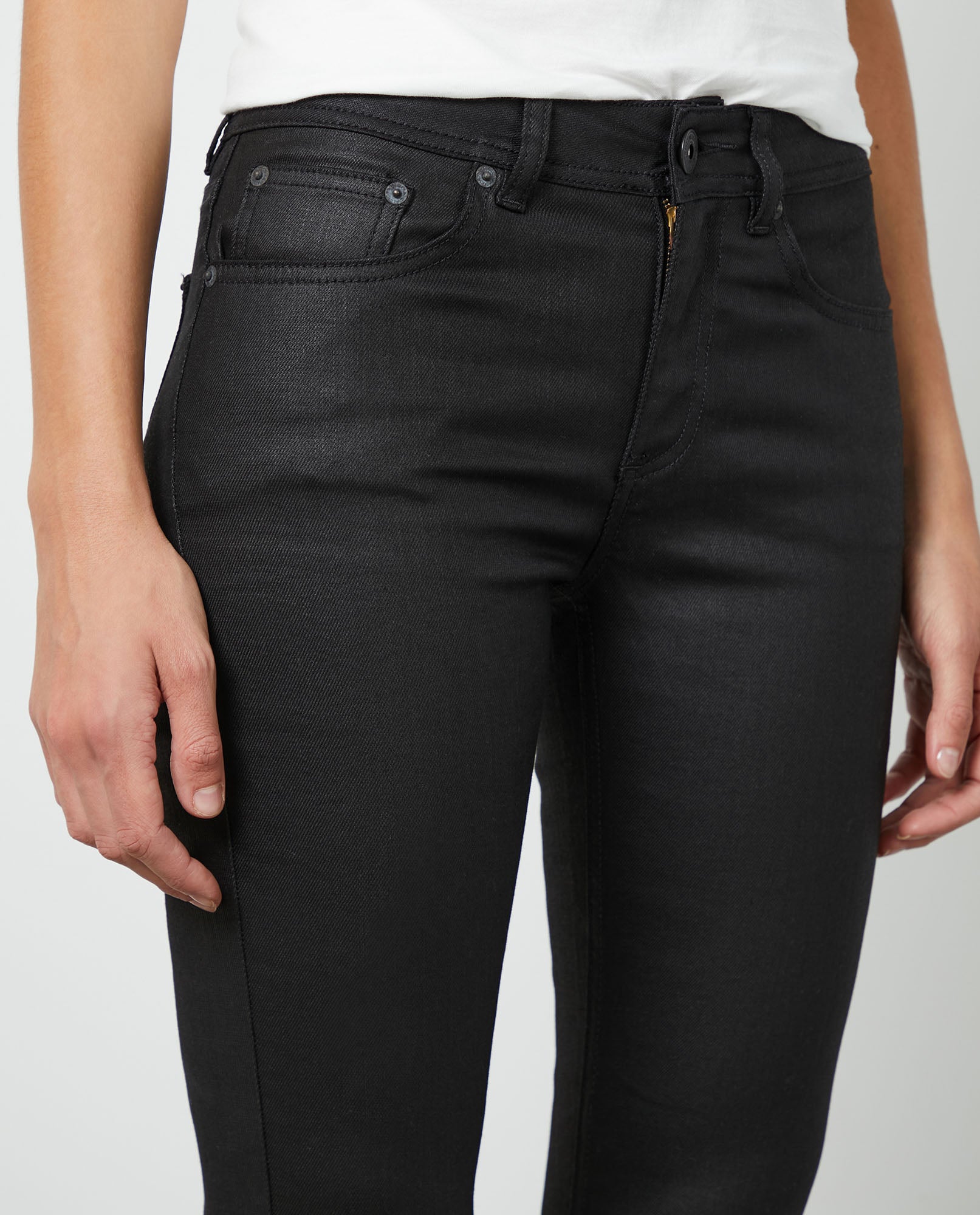 Women's Denim-High-rise Jeans, Black Wash 430E003 - 1