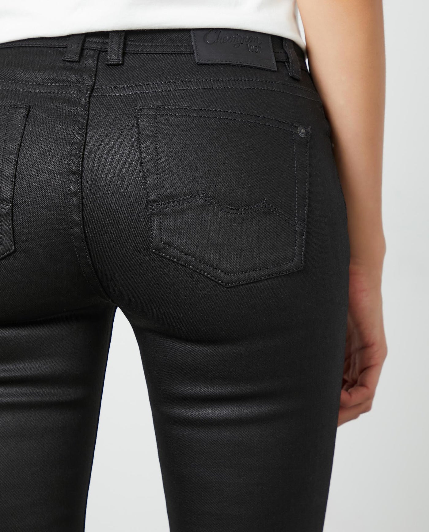 Women's Denim-High-rise Jeans, Black Wash 430E003 - 5