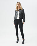 Women's Cosmo Jeans High-Rise Skinny Matte Black in Cotton-Polyester Blend 430E004 - 2