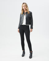 Women's Cosmo Jeans High-Rise Skinny Matte Black in Cotton-Polyester Blend 430E004 - 2