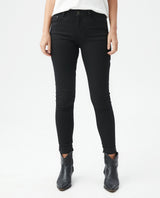 Women's Cosmo Jeans High-Rise Skinny Matte Black in Cotton-Polyester Blend 430E004 - 1