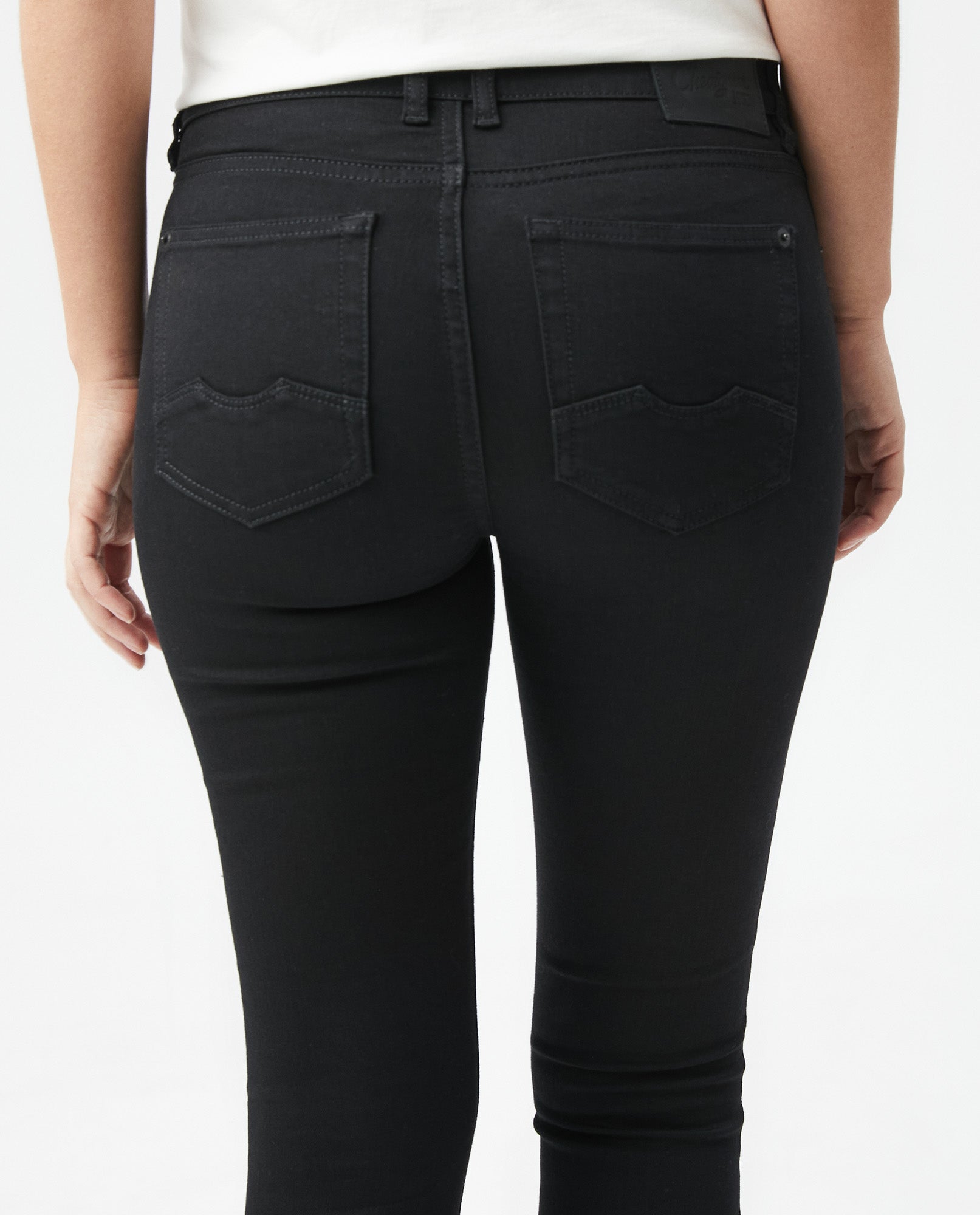 Women's Cosmo Jeans High-Rise Skinny Matte Black in Cotton-Polyester Blend 430E004 - 5