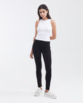 Women's Cosmo Jeans High-Rise Skinny Matte Black in Cotton-Polyester Blend 430E004 - 6