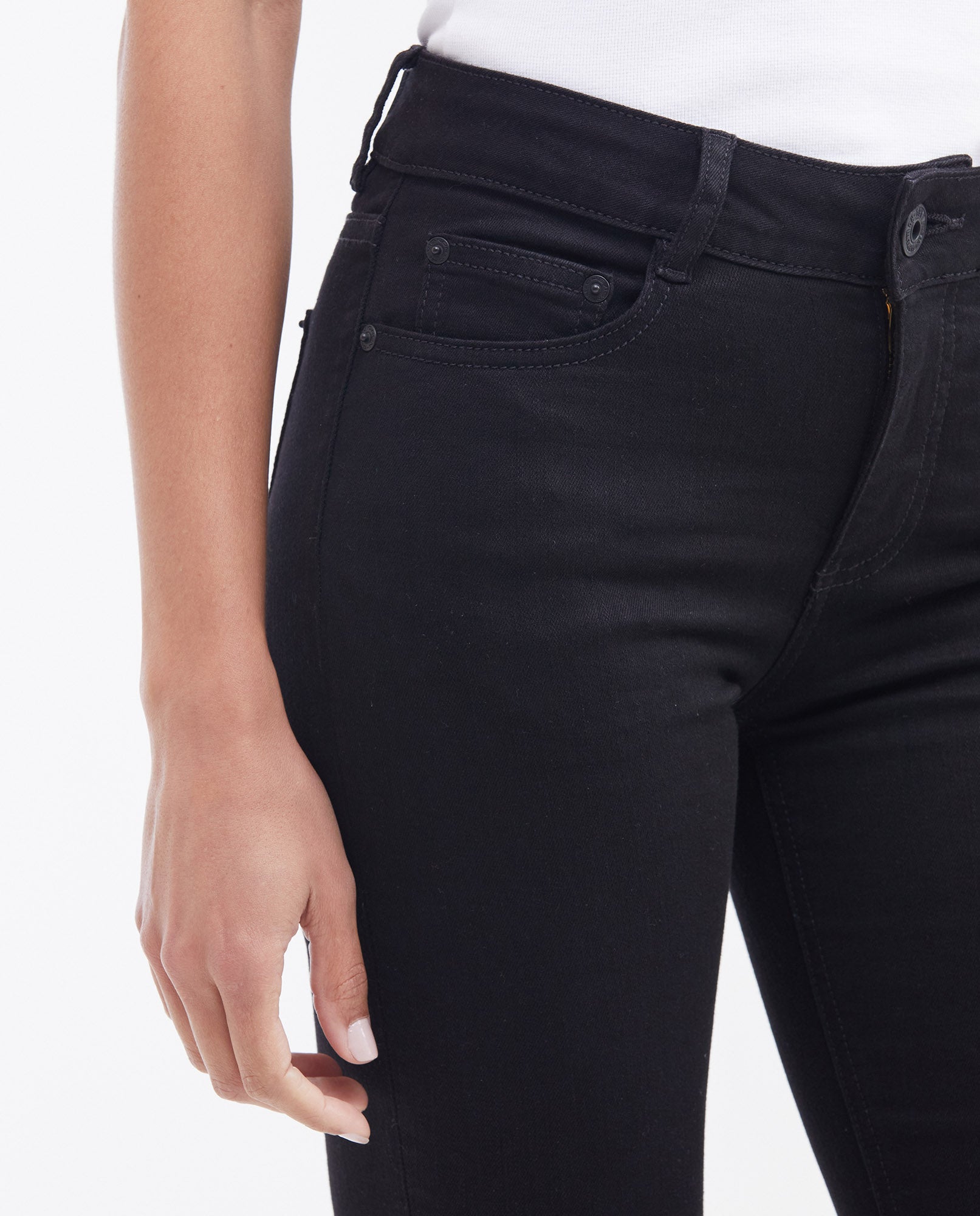 Women's Cosmo Jeans High-Rise Skinny Matte Black in Cotton-Polyester Blend 430E004 - 7
