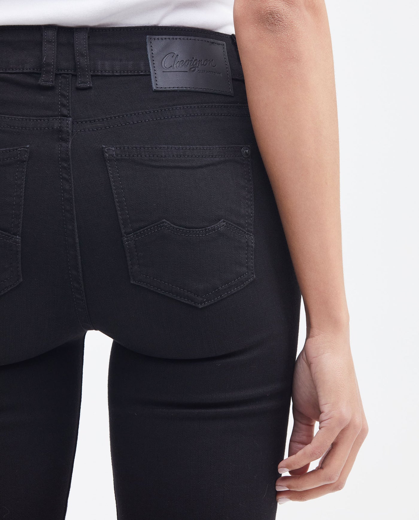 Women's Cosmo Jeans High-Rise Skinny Matte Black in Cotton-Polyester Blend 430E004 - 8