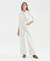 Women's Special Fit Wide Leg Jeans Raw Wash in Cotton - 2