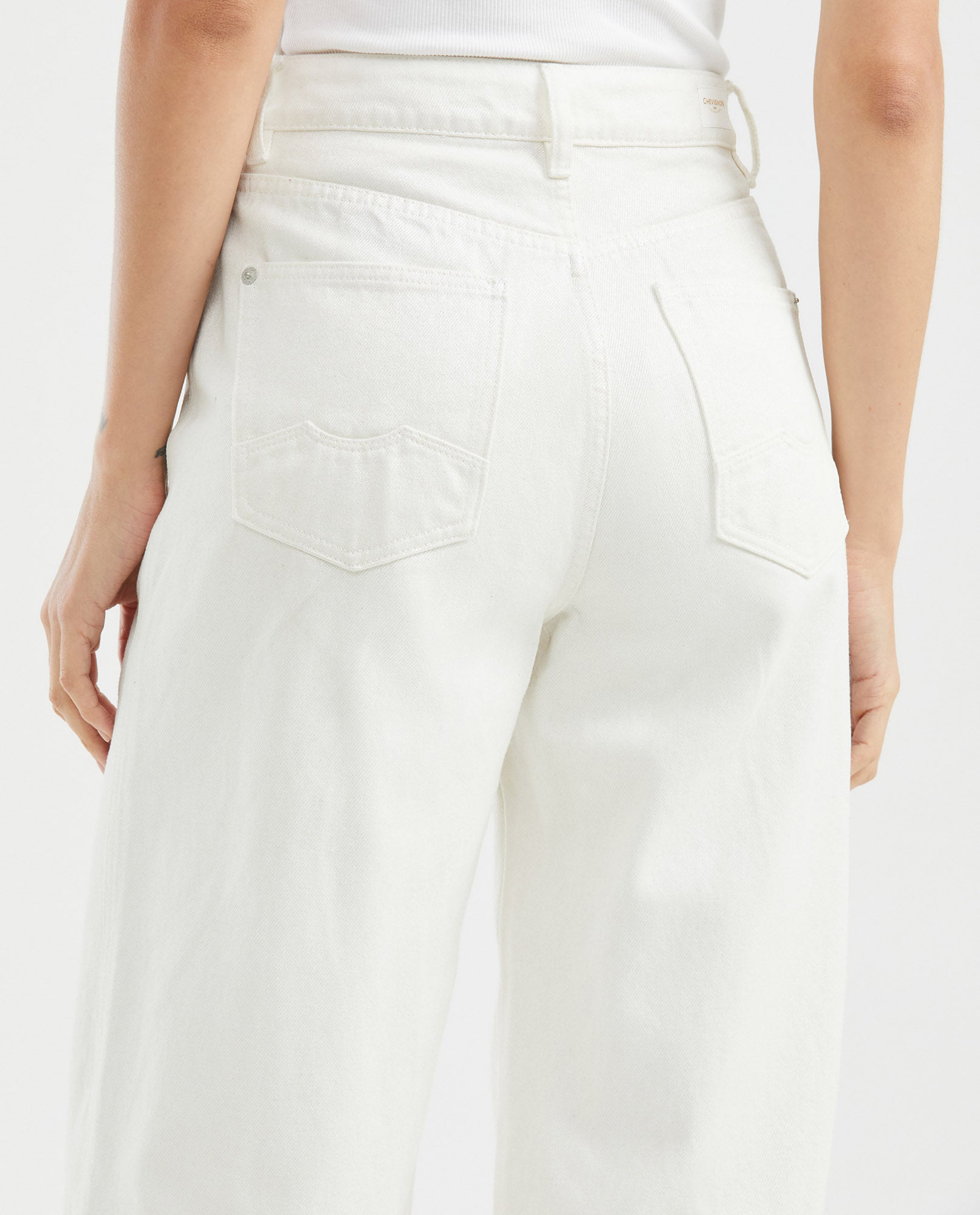 Women's Special Fit Wide Leg Jeans Raw Wash in Cotton - 5