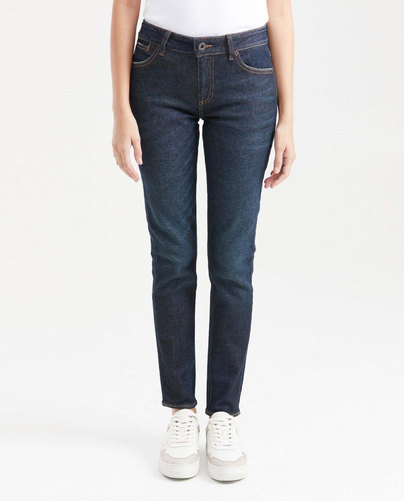 Women's Jeans, Low Rise, Skinny Bootcut - Ultra Dark Blue 431G003 - 1