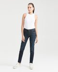 Women's Jeans, Low Rise, Skinny Bootcut - Ultra Dark Blue 431G003 - 6