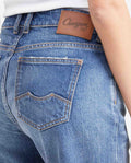 Women's Dark Blue Relaxed Low Rise Bootcut Jeans - Blue 431G006 - 4