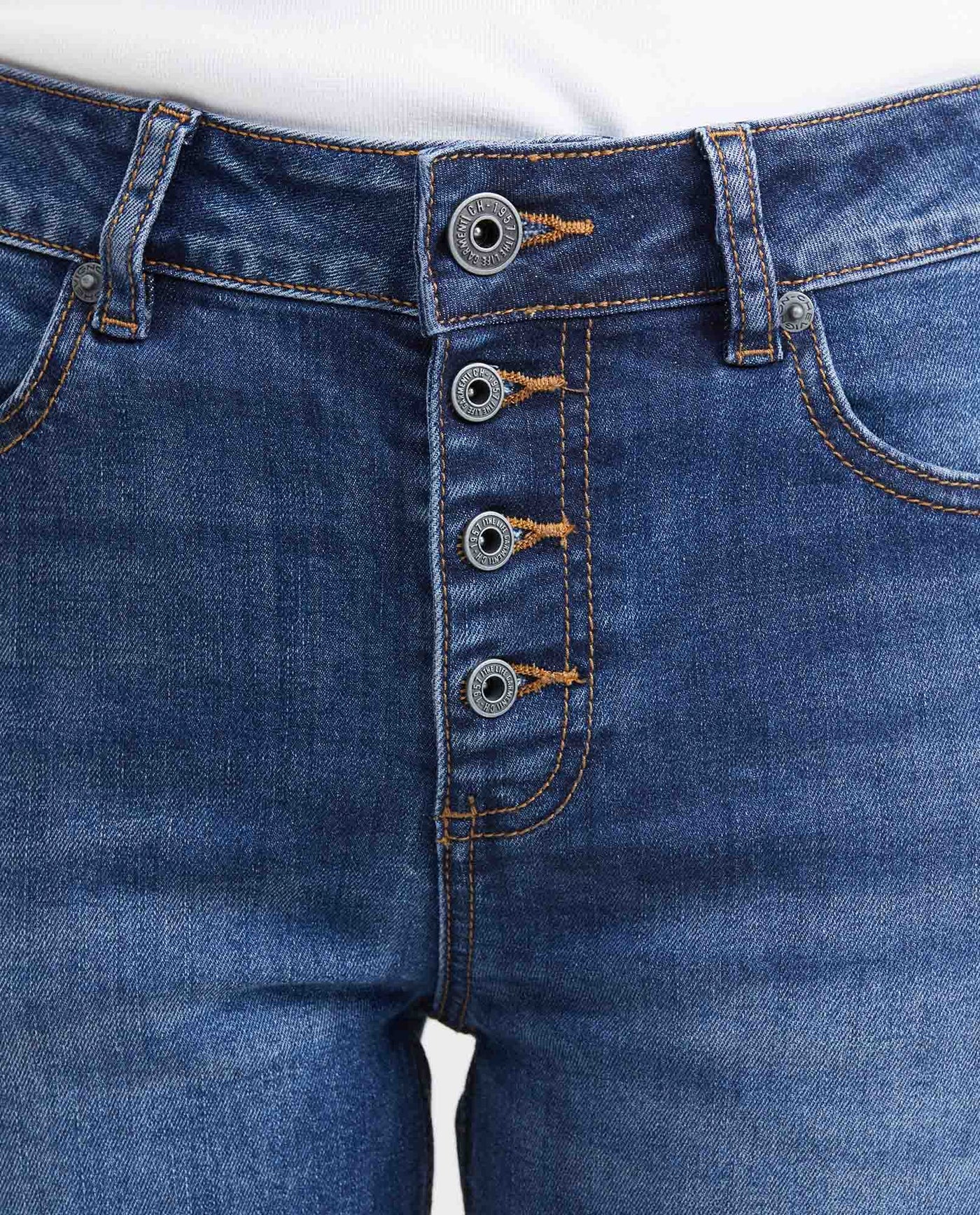 Women's Jeans, High Rise, Skinny Boot - Medium Blue 431G008 - 2