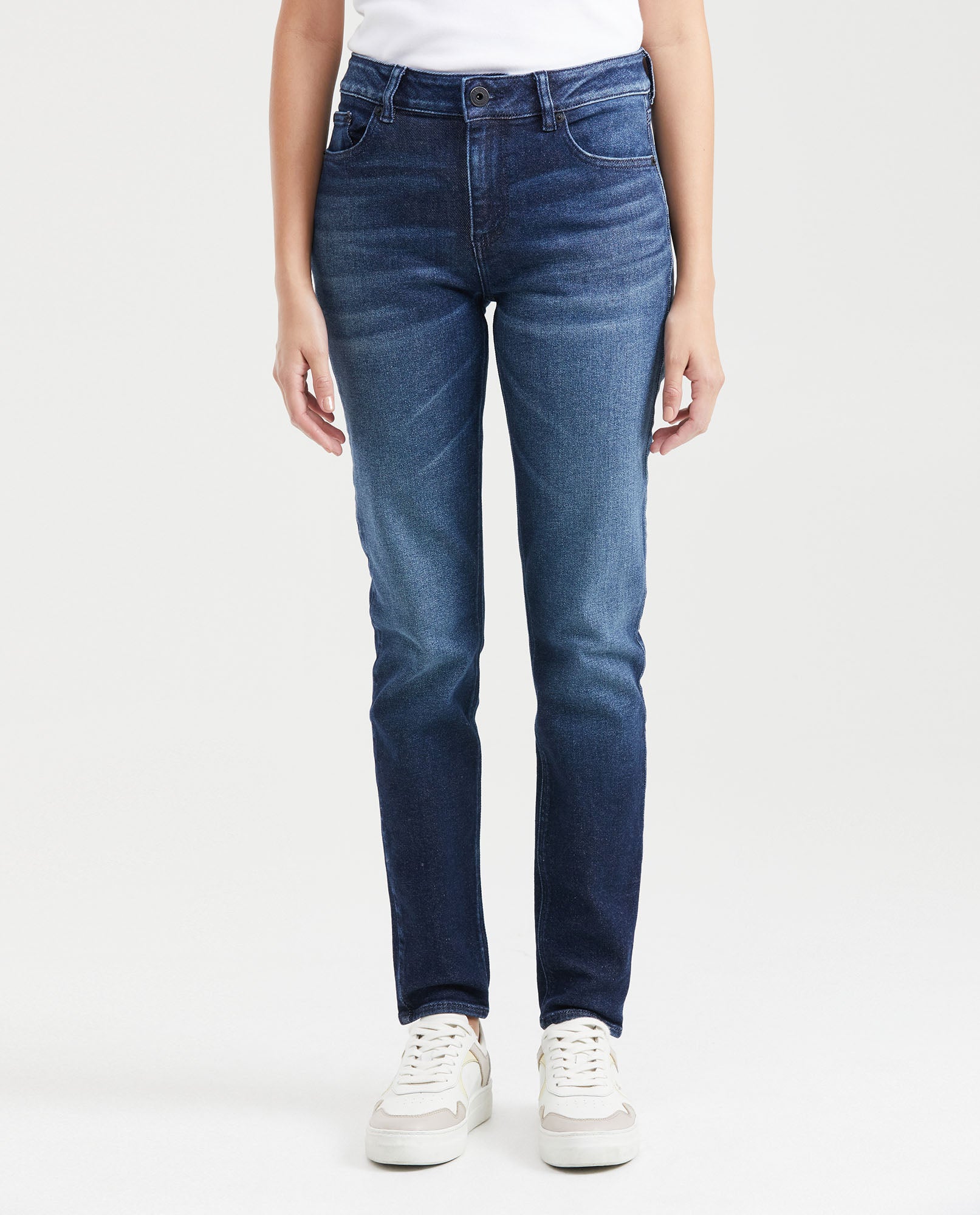 Women's Cosmo Jeans High-Rise Fitted Leg Ultra Dark Recycled Cotton Blend - 1