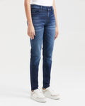 Women's Cosmo Jeans High-Rise Fitted Leg Ultra Dark Recycled Cotton Blend - 3