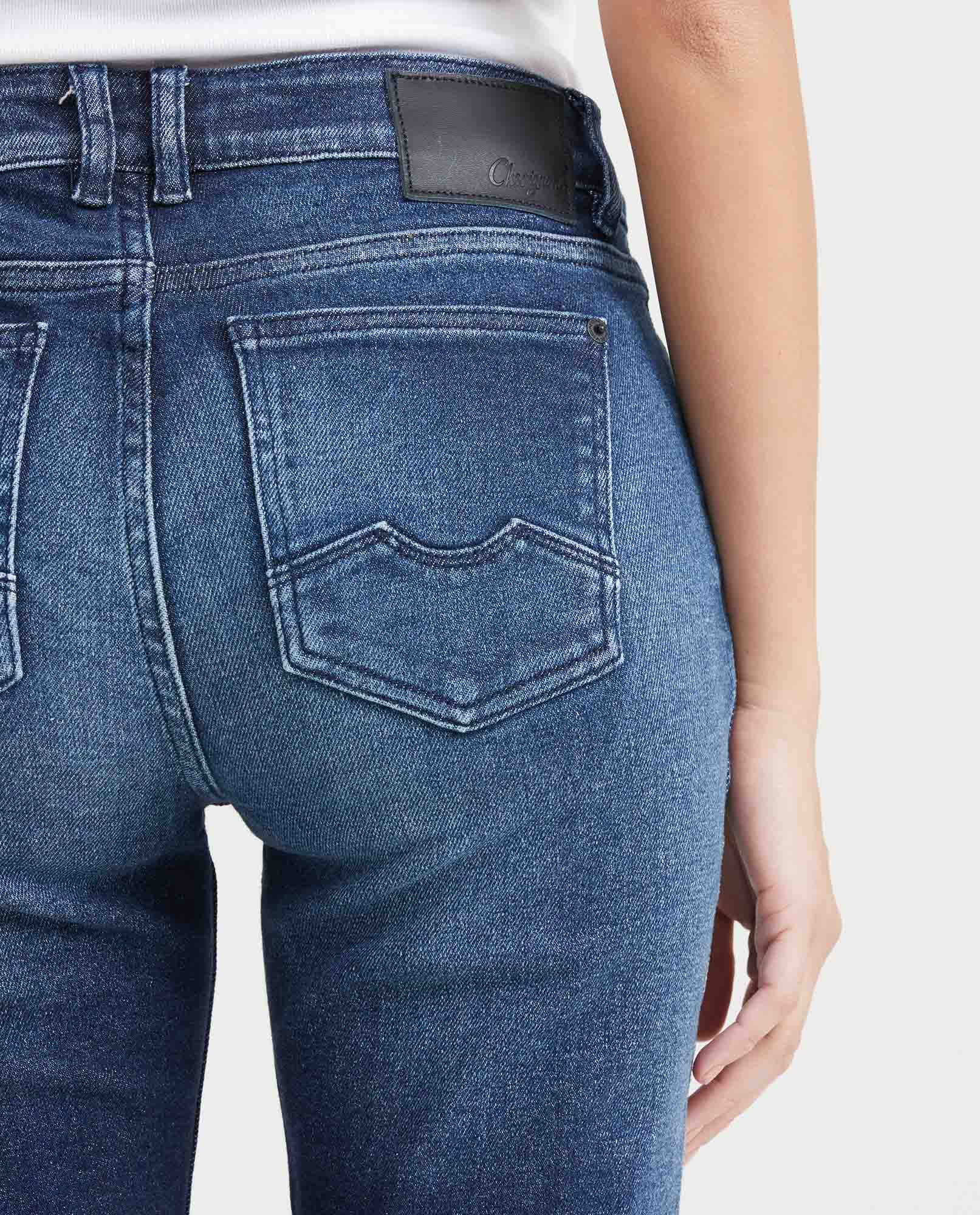 Women's Cosmo Jeans High-Rise Fitted Leg Ultra Dark Recycled Cotton Blend - 5