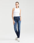 Women's Cosmo Jeans High-Rise Fitted Leg Ultra Dark Recycled Cotton Blend - 6