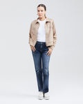Women's Cosmo Jeans High-Rise Bootcut Dark Wash Rips Green Contrast Double Recycled 431G012 - 6