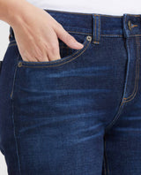 Women's Jeans, High Rise, Skinny Bootcut - Ultra Dark Blue 431G013 - 2