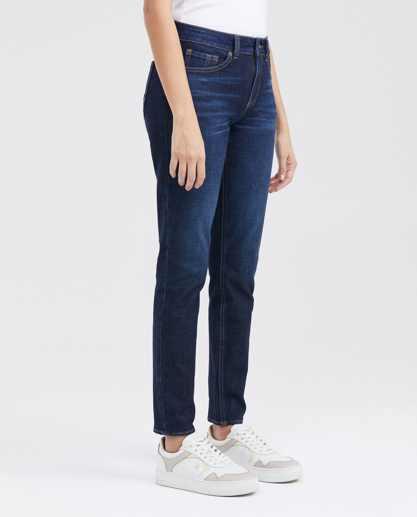 Women's Jeans, High Rise, Skinny Bootcut - Ultra Dark Blue 431G013 - 3