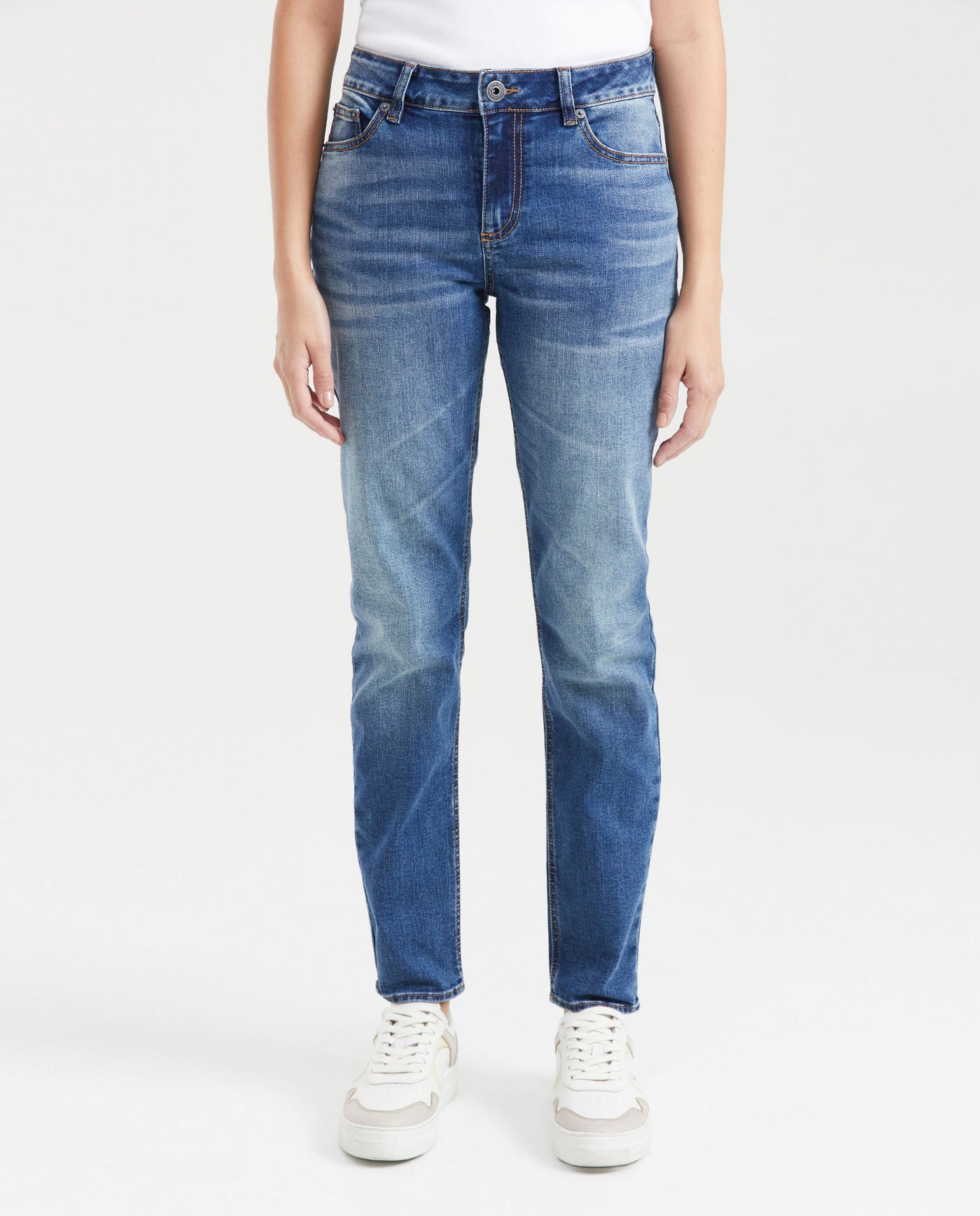 Women's Jeans, High Rise Skinny Boot - Medium Blue 431G014 - 1