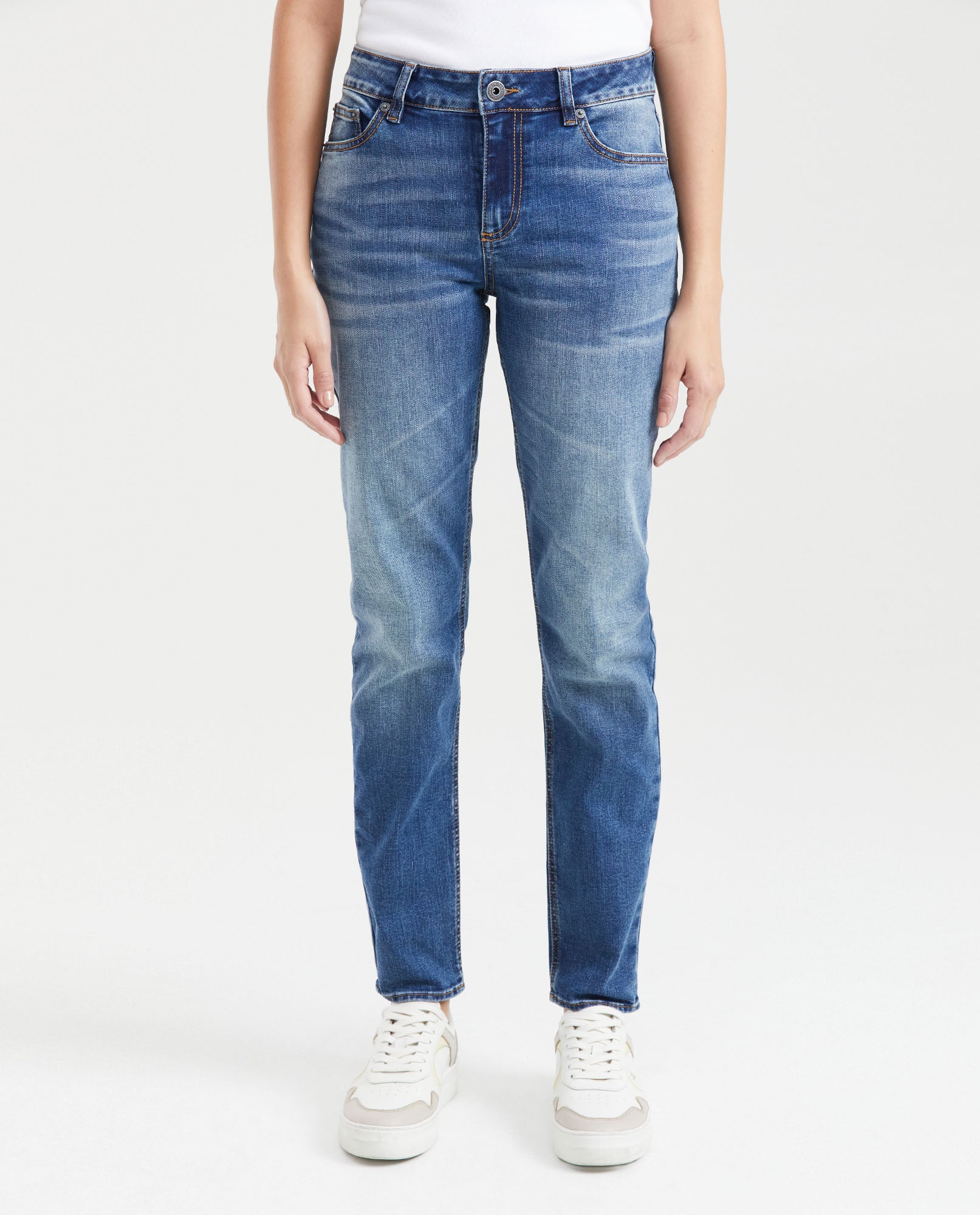 Women's Jeans, High Rise Skinny Boot - Medium Blue 431G014 - 1