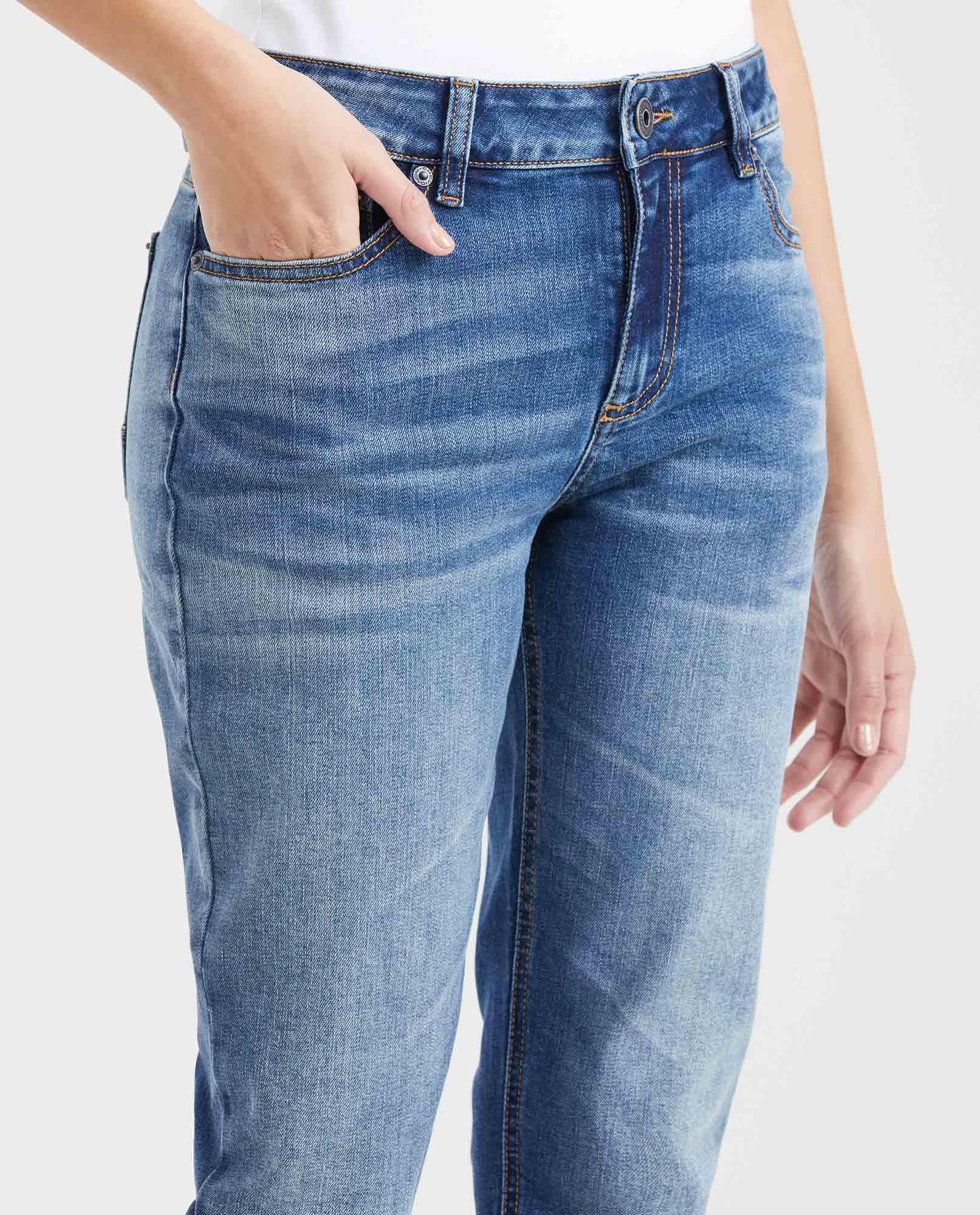 Women's Jeans, High Rise Skinny Boot - Medium Blue 431G014 - 2