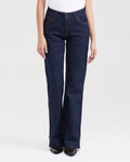 Jean High Rise Relaxed Dark Blue Bootcut for Women - Blue 431G019 - 1